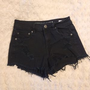 American Eagle high rise black shorts
